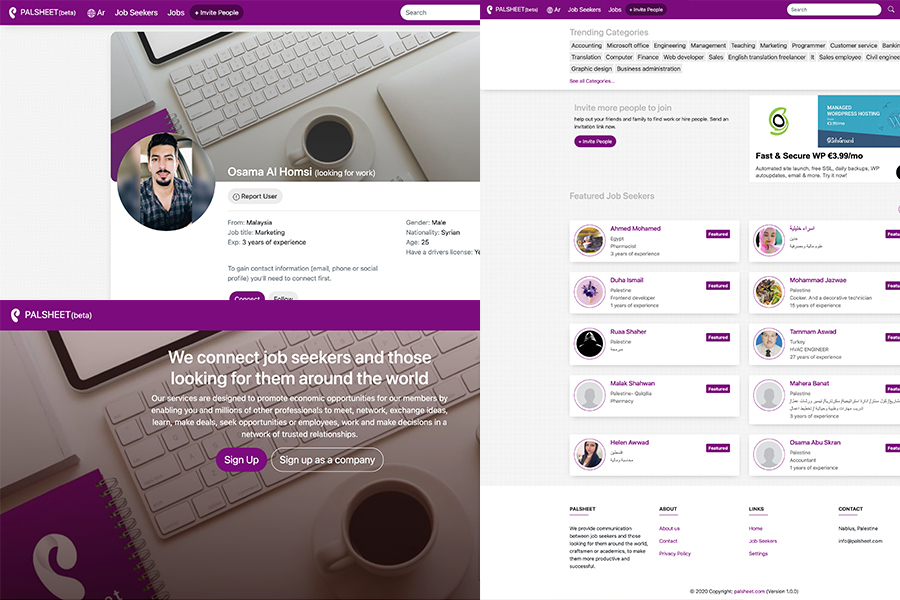Palsheet, a job hunting website